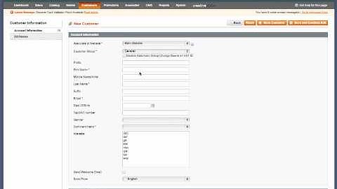 Magento: How to Create a Customer from Admin