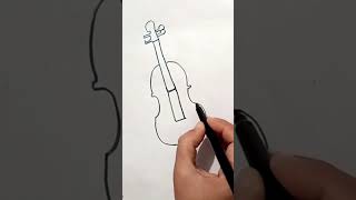 violin drawing #drawingtutorial #trending #easydrawing #beginners