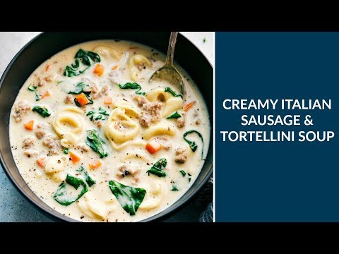 Creamy Italian Sausage Tortellini Soup