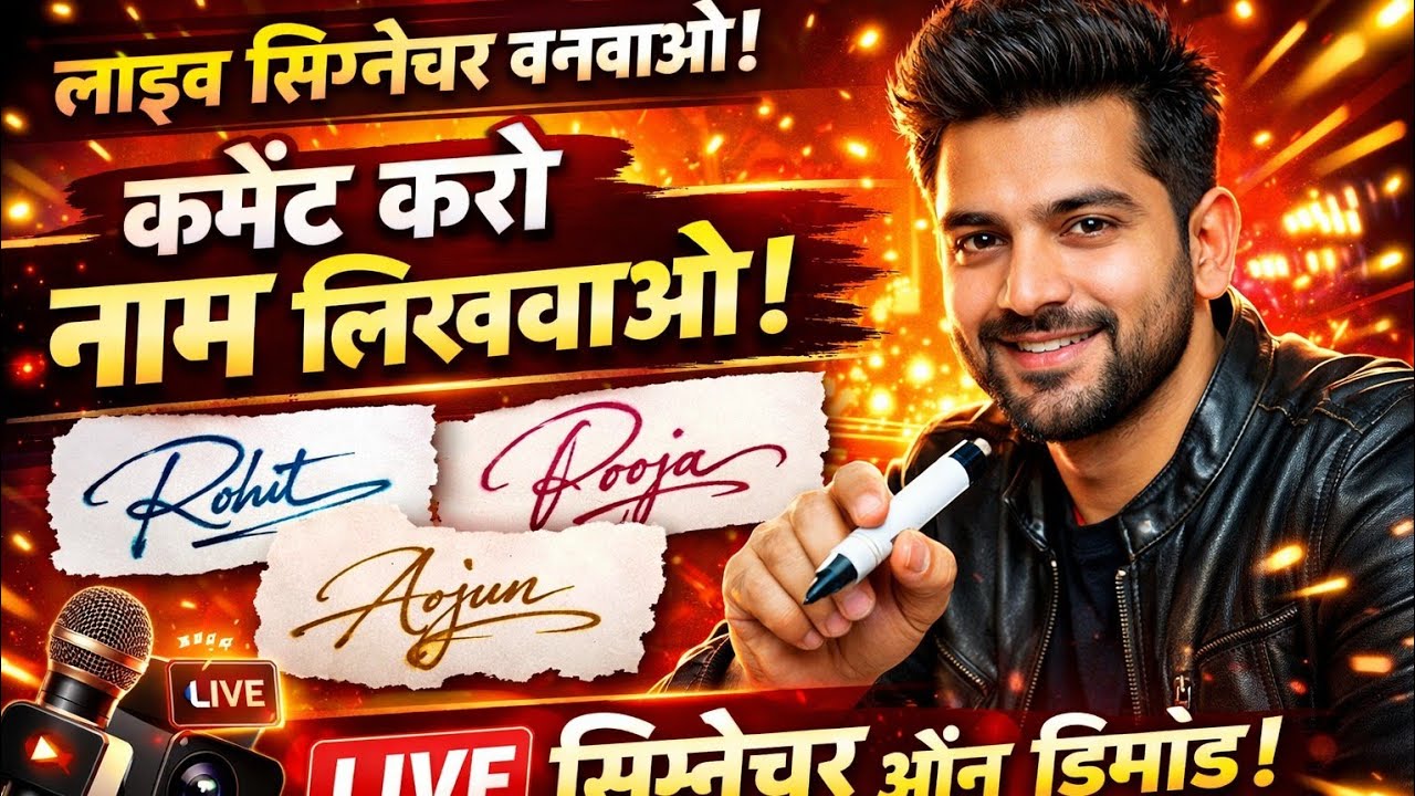 🔴 LIVE Signature On Demand ✍️ | Comment Your Name & Get Stylish Signature Live!