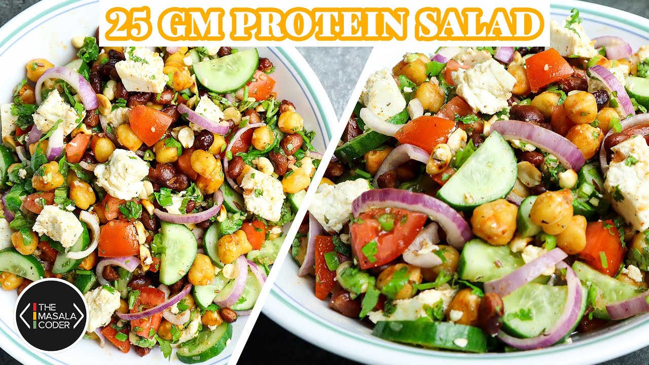 25gm Protein Salad Recipe Veg Protein Salad Protein Salad Recipes