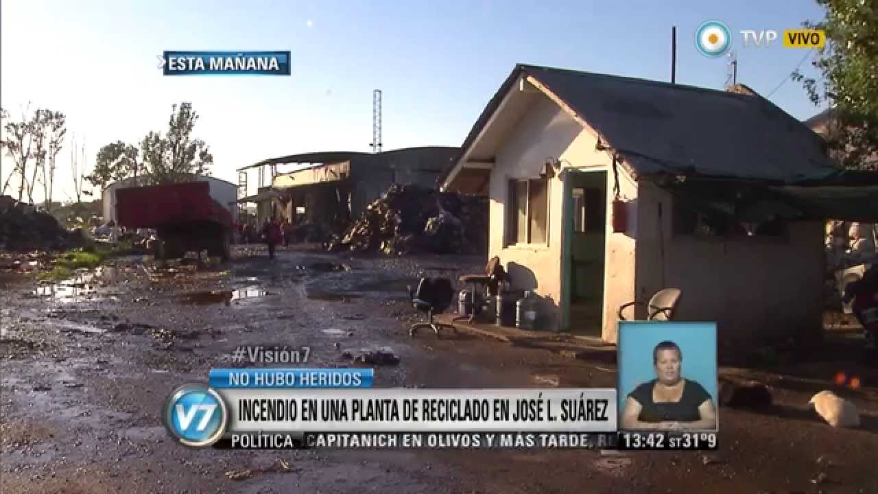 Visión 7 - Incendio en planta de reciclado de José León Suárez