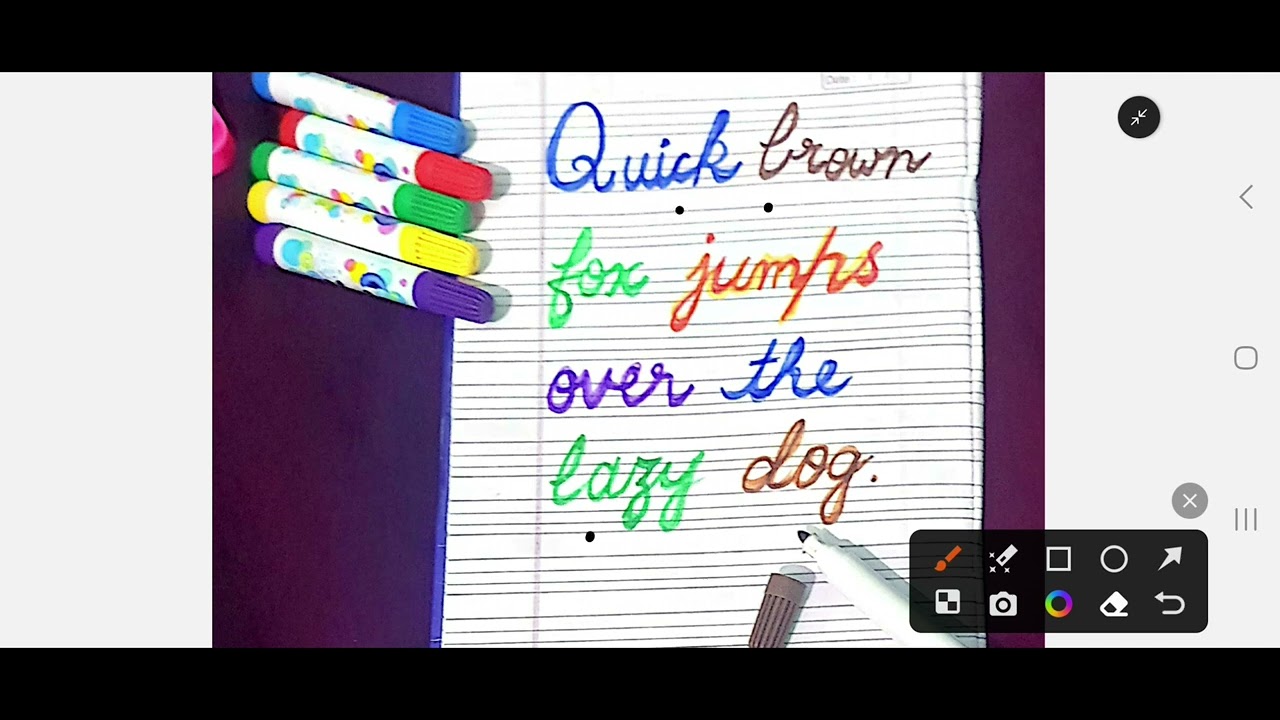 Take a break all alphabet in one line quick brown fox jumps over