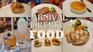 Food and Menus for The Carnival Liberty 4 day sailing