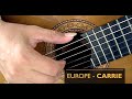 EUROPE - Carrie on Classical Guitar (with complete guitar solo!) by Erisvaldo Borges