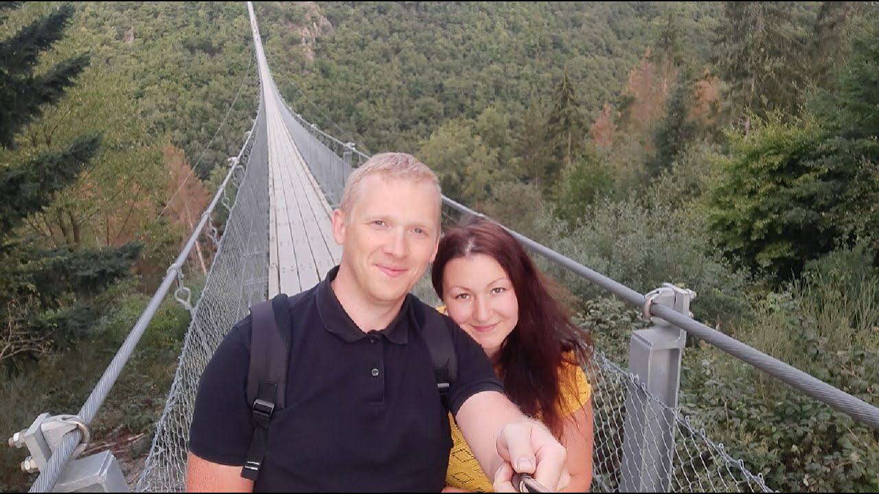 Подвесной мост Geierlay 360 метров в Германии