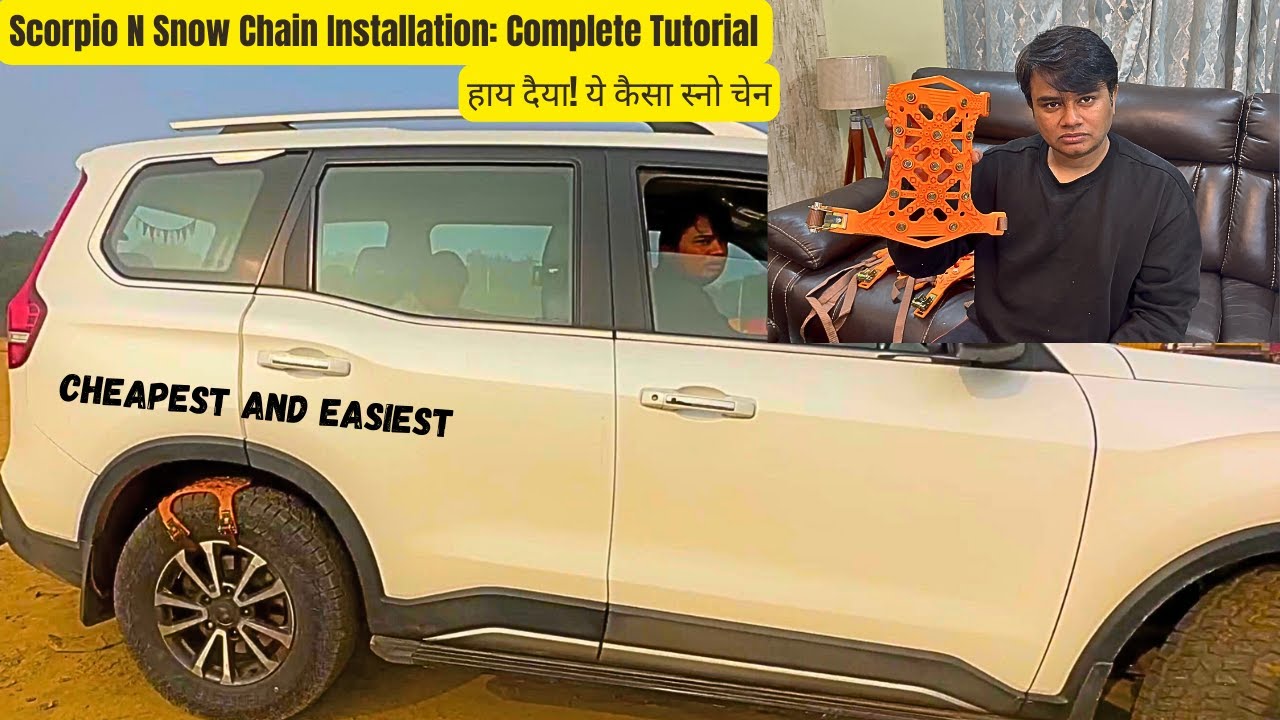 Snow Chain Install: Scorpio N Edition | You WON'T Believe How EASY it is to Install Snow Chains