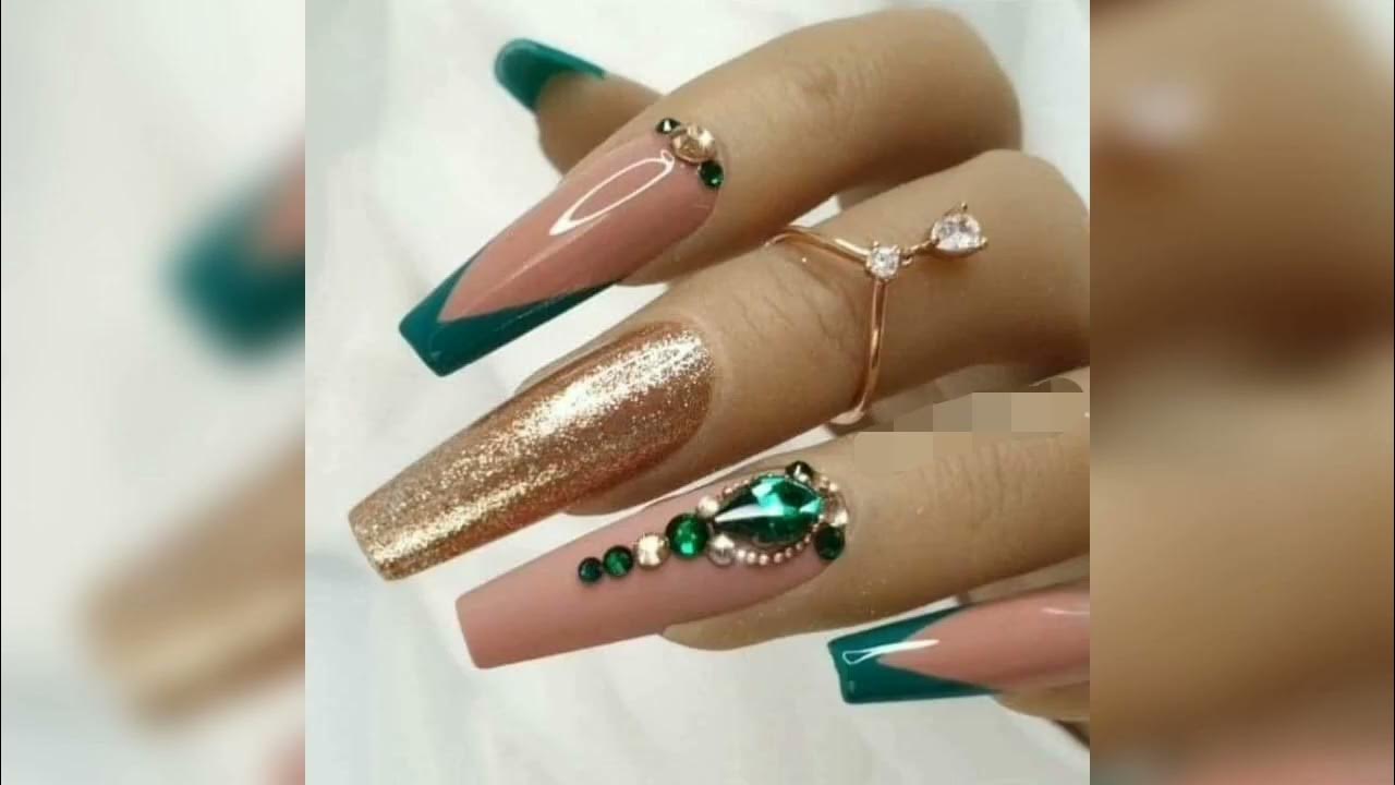 new designing nails arth Bridal & Party function Beautiful nails YouTube