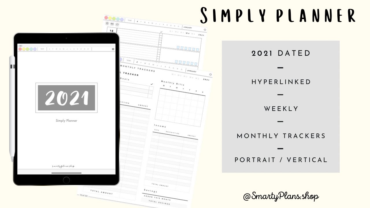 2021 Simply Vertical Planner Walkthrough | 2021 Digital Planner | Using Goodnotes5