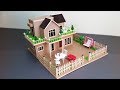 Building A Beautiful Mansion House With Fairy Garden using Cardboard & Popsicle Stick - Dream House