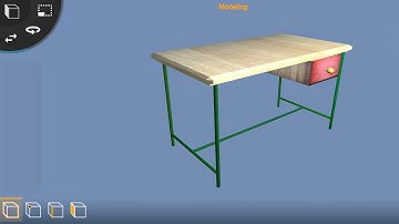 How to model a Study table in prisma 3d in mobile || Step by step