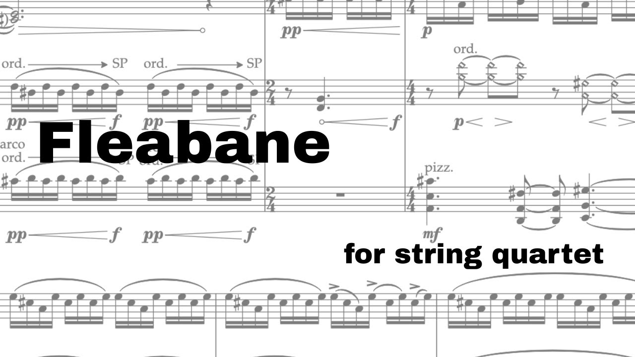 Max Vinetz – "Fleabane" for string quartet – Complete Performance (Attacca Quartet) [Score Follow]