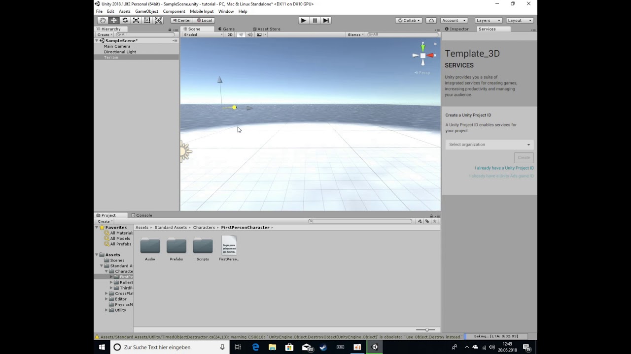 Tutorial anfänger unity 3d | game MN - YouTube