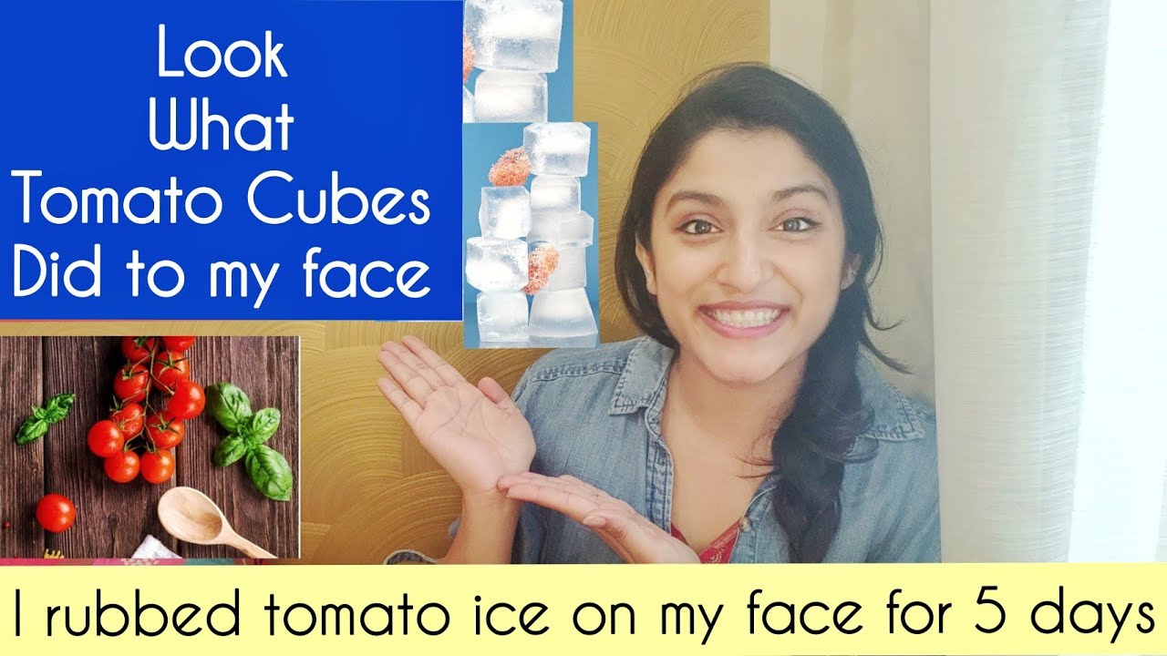I rubbed TOMATO ICE CUBES on FACE [ 5 Days to GLOWING SKIN with NO OPEN PORES ]