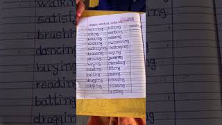 words ending with--ing #like #subscribe #handwriting