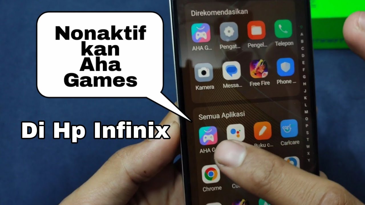 Cara Nonaktifkan aplikasi Aha games di HP infinix