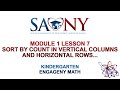 Kindergarten engageny math  module 1 lesson 7 sort by count in vertical columns and horizontal ro