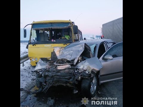 Авария калина автобус