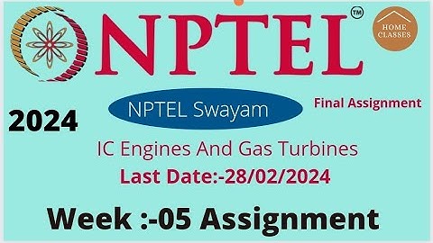 IC Engines And Gas Turbines ll Week -05 ll Assignment nptel week 05