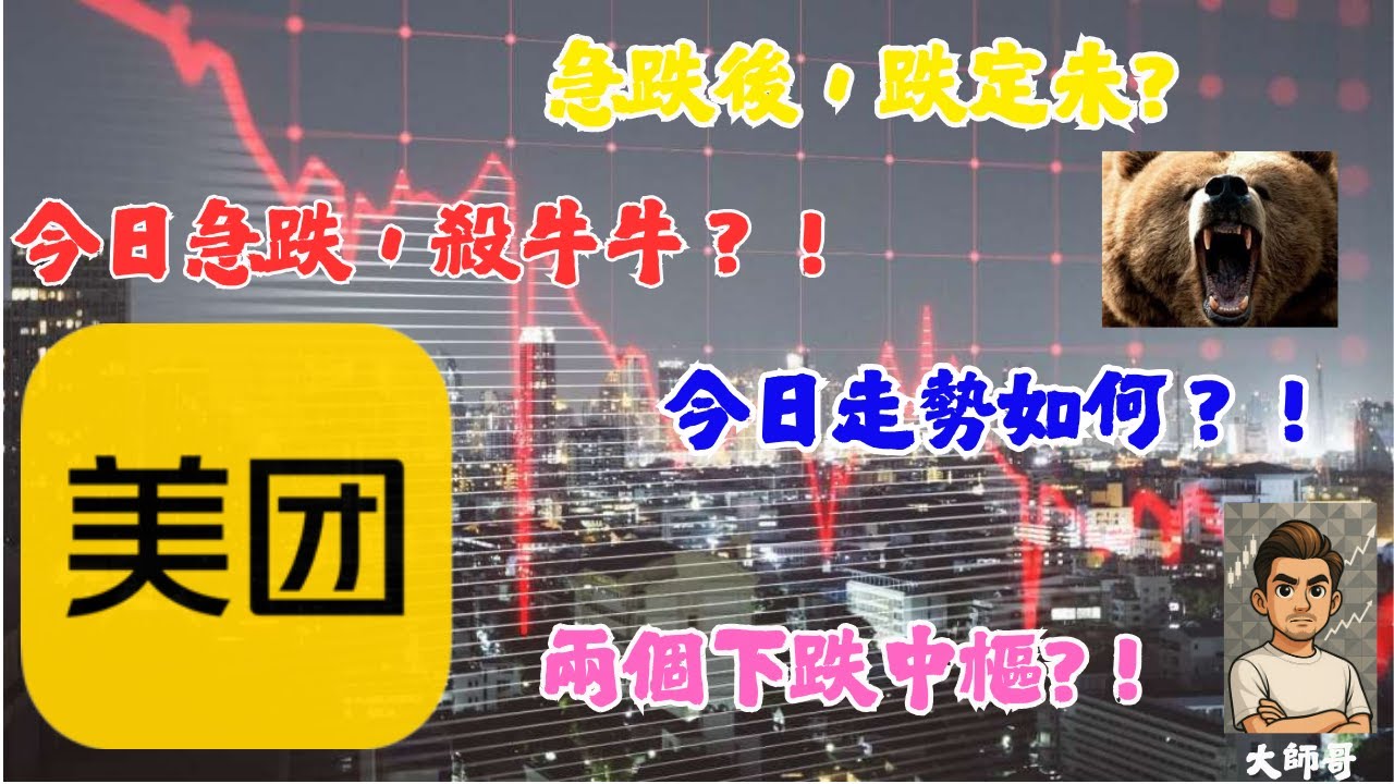 3690.hk - [美團今早閃崩後反彈 🔻 失守100港元心理關 💸 跌勢完成未？ ⚠️]