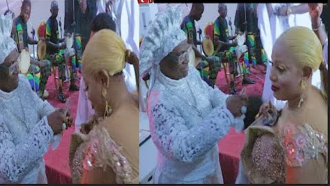Mama Rainbow Shower Money on Actress Alade At her N500Million  Plaza Opening,As Paso Poly Performs