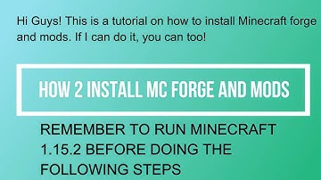 How to install Minecraft forge and mods for 1.15.2 (quick and easy!)