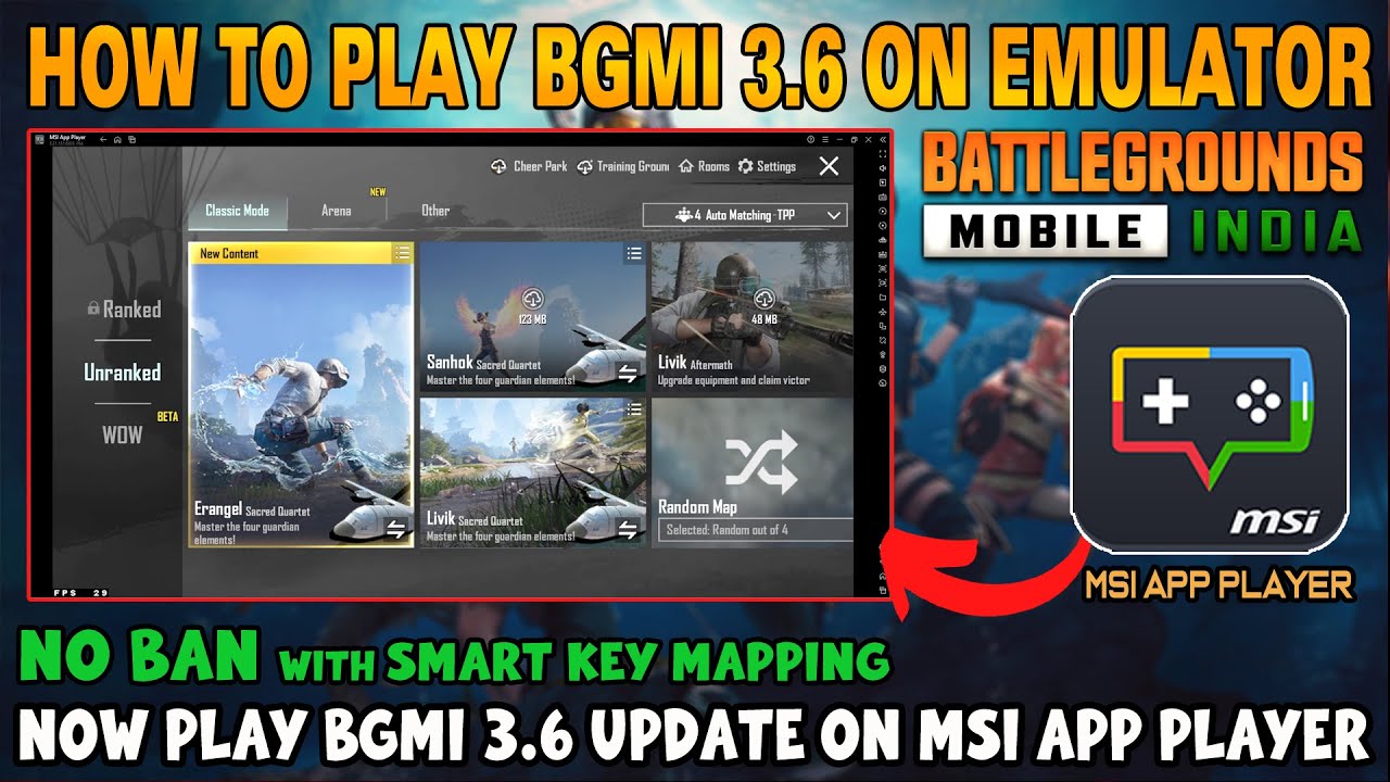 HOW TO PLAY BGMI 3.6 ON EMULATOR | Now Play BGMI 3.6 Update on MSI App ...