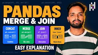 Pandas Merge, Join & Concatenate in Hindi | Combine Multiple DataFrames | Data Science Tutorial