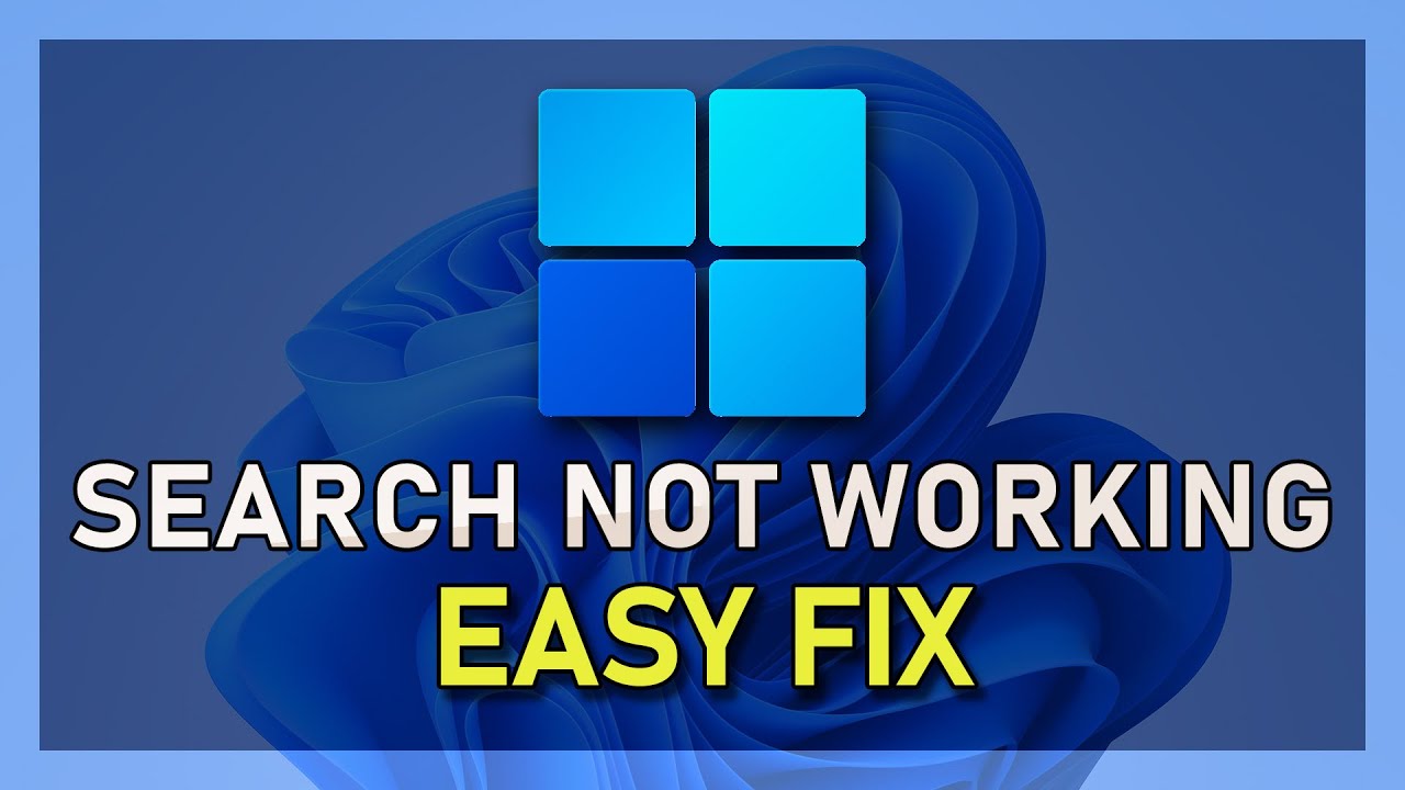 Fix Windows 11 Start Menu Search not Working - YouTube