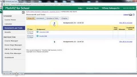 MathXLforSchool Tutorial