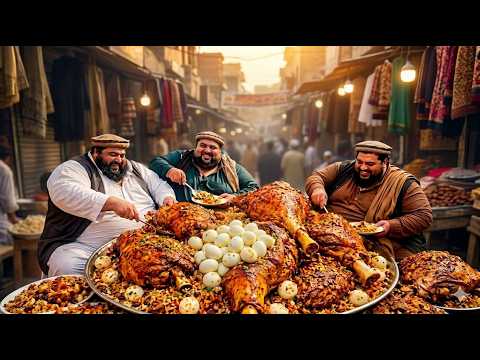 Afghanistan 🇦🇫 World Famous Traditional Street food 😍 | Kabuli Pulao, Roasted Chicken |