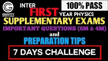 AP INTER 1st YEAR PHYSICS IMP QUESTIONS || PREPARATION TIPS #inter @gravityphysicsclasses8027