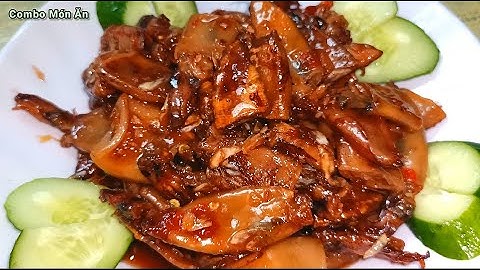 Cách làm Khô Mực Rim Chua Ngọt ngon nhanh gọn ăn là ghiền - Combo Món Ăn