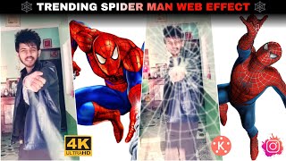 Trending Spiderman Web VFX Effect | Kinemaster Video Editing | Trending Instagram Reels Editing