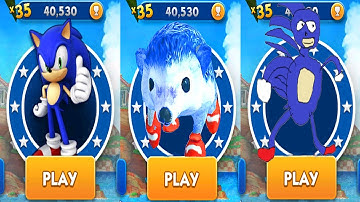 Sonic Dash vs Real Life Sonic the Hedgehog vs Go Sanic Goo MEME - All Characters Unlocked