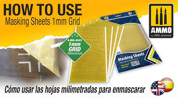 How to use AMMO Masking Sheets 1mm grid/ cómo usar las hojas milimetradas para enmascarar de AMMO