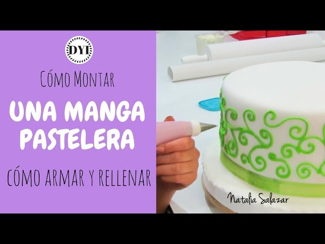 Cómo llenar una manga pastelera} desechable 