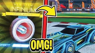SKY BLUE INFINIUM WHEELS IN THE ROCKET LEAGUE ITEM SHOP