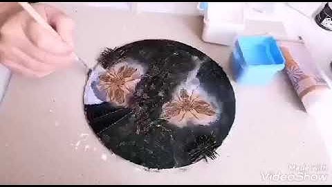 Wall clock with Mix media