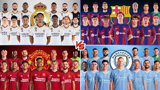 Barcelona vs Real Madrid vs Man City vs Man United Competition 2024 - Vinicius Rashford Haaland