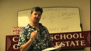 Real Estate Math Question 95 Capitalization Rate on Climer School of Real Estate's Practice Exam