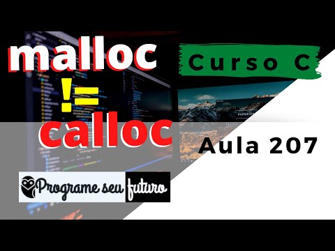 Curso de Programação C | Qual a diferença entre as funções malloc e calloc? | Aula 207