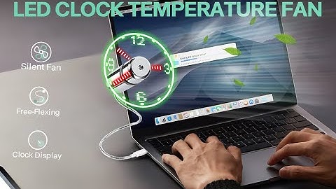 ONXE LED USB Clock Fan with Real Time Display Function