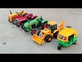 Mini Eicher 5660 Tractor And Massey 241 di Tractor Water Jump Video l jcb CNG Auto Mud Washing