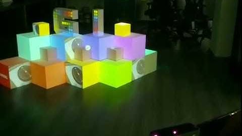 Interactive projetion mapping using Leap Motion