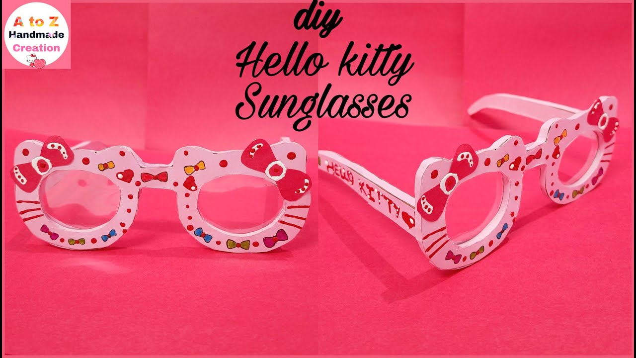 Hello Kitty Kids Sunglasses Fashion Cartoon Anime Cute Baby Bow Sunglasses  Girls Outdoor UV Protection UV400