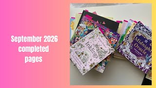 September 2026 completed pages #adultcoloring #completedpages 