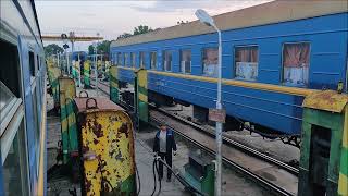 Schimbarea boghiurilor trenului IR 401 Chișinău - București în gara Ungheni
