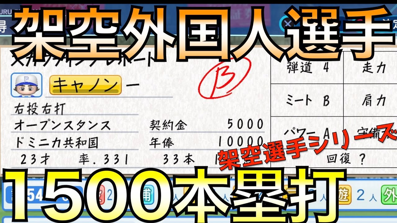 架空外国人で通算1500本塁打達成できるか？鷹の最強助っ人架空選手の軌跡を追う【eBASEBALLパワフルプロ野球2020】