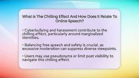 What Is The Chilling Effect And How Does It Relate To Online Speech? - Everyday-Networking